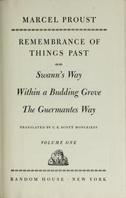 Cover of: Remembrance of things past