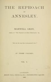 Cover of: The reproach of Annesley