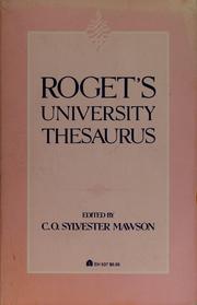 Cover of: Roget's university thesaurus