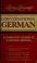 Cover of: Living language conversational German