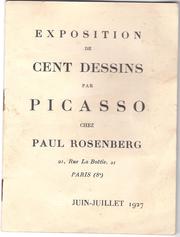 Cover of: Exposition de cent dessins par Picasso.