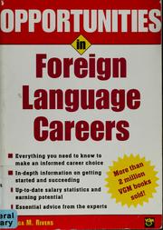 Cover of: Opportunities in Foreign Language Careers