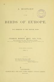 Cover of: A history of the birds of Europe