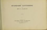 Cover of: Standard lettering by Roy C. Claflin