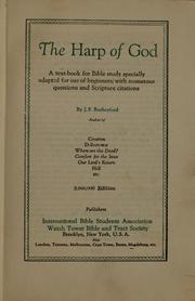 Cover of: The harp of God: a text-book for Bible study specially adapted for use of beginners, with numerous questions and Scripture citations