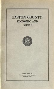 Cover of: Gaston County by Samuel Huntington Hobbs