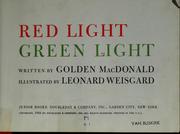 Cover of: Red light green light by Margaret Wise Brown