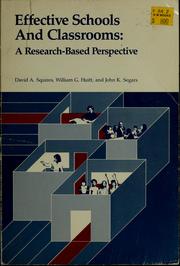 Cover of: Effective schools and classrooms: a research-based perspective