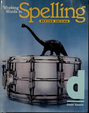 Cover of: Working words in spelling