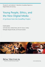 Cover of: Young people, ethics, and the new digital media
