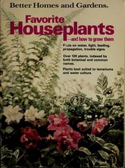Cover of: Favorite houseplants, and how to grow them