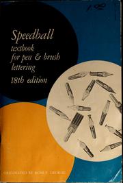 Cover of: Speedball textbook for pen & brush lettering