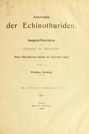Cover of: Anatomie der Echinothuriden. by Walther Schurig