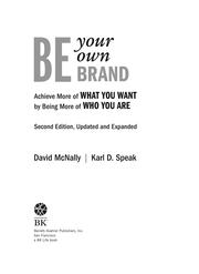 Cover of: Be Your Own Brand