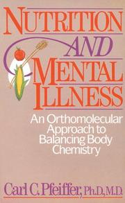 Cover of: Nutrition and mental illness