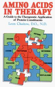 Cover of: Amino acids in therapy: a guide to the therapeutic application of protein constituents