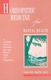 Cover of: Homeopathic Medicine for Mental Health