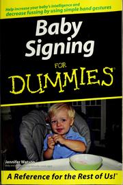 Baby signing for dummies by Jennifer Watson