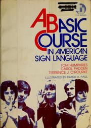 Cover of: A basic course in American sign language