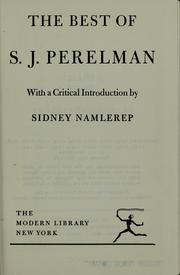 The best of S.J. Perelman by S. J. Perelman