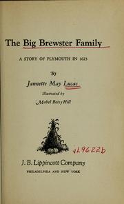 Cover of: The big Brewster family: a story of Plymouth in 1623