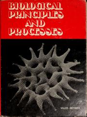 Cover of: Biological principles and processes