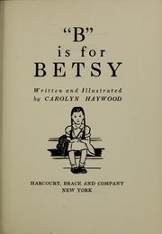 Cover of: "B" is for Betsy