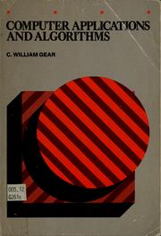 Cover of: Computer applications and algorithms