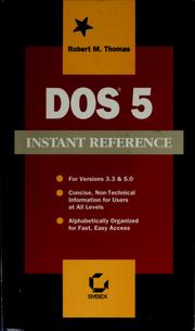 Cover of: DOS 5 instant reference