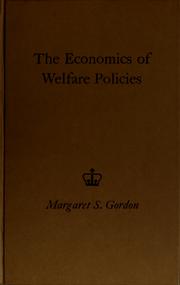 Cover of: The economics of welfare policies.