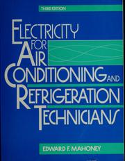 Cover of: Electricity for air conditioning and refrigeration technicians