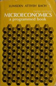 Cover of: Microeconomics: a programmed book