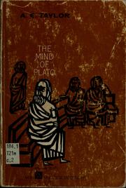 Cover of: The mind of Plato by A. E. Taylor