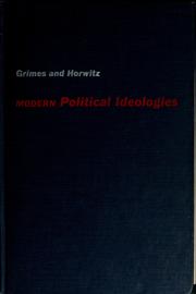 Cover of: Modern political ideologies