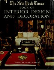 Cover of: The New York times book of interior design and decoration