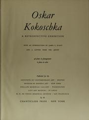 Cover of: Oskar Kokoschka by Institute of Contemporary Art (Boston, Mass.)