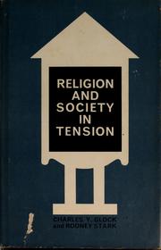 Cover of: Religion and society in tension by Charles Y. Glock