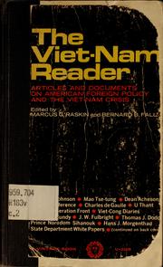 Cover of: The Viet-Nam reader: articles and documents on American foreign policy and the Viet-Nam crisis.