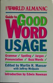 Cover of: The World almanac guide to good word usage