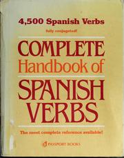 Cover of: Complete handbook of Spanish verbs