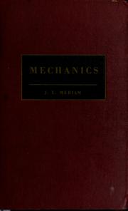 Cover of: Mechanics. by J. L. Meriam