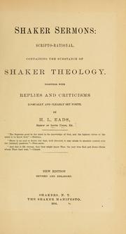 Cover of: Shaker sermons