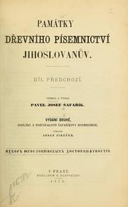 Cover of: Památky dřevního písemnictví Jihoslovanův