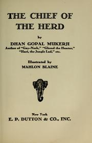 Cover of: The chief of the herd