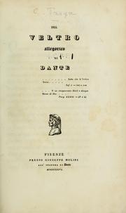 Cover of: Del veltro allegorico di Dante: e altri saggi storici
