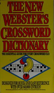 Cover of: The new Webster's crossword dictionary