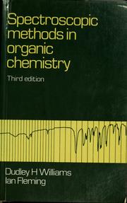 Cover of: Spectroscopic methods in organic chemistry by Williams, Dudley H.