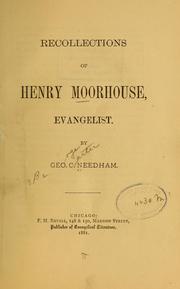 Cover of: Recollections of Henry Moorhouse, evangelist