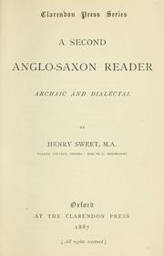Cover of: A second Anglo-Saxon reader by Henry Sweet