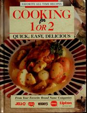 Cover of: Cooking for 1 or 2 by 